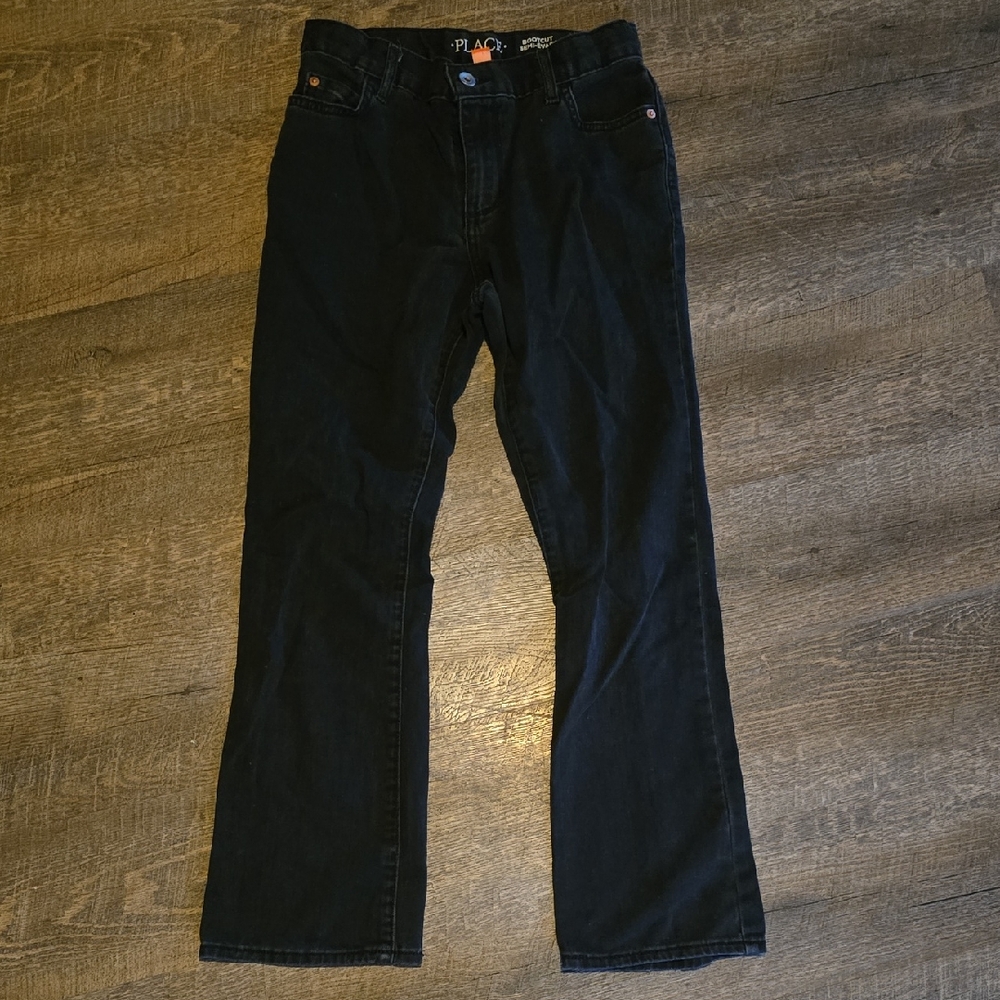 Children's Place Boys Bootcut Size 12 Black Jeans